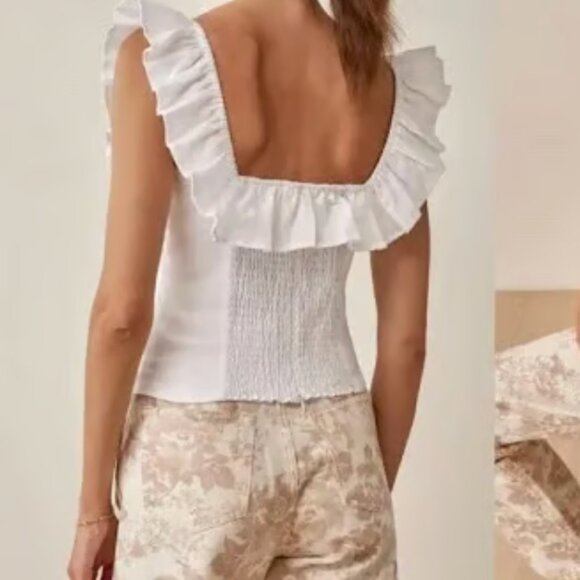 Reformation Linen Corset Top (sz 4) - Picture 3 of 9